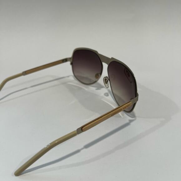 NWOT Alexander McQueen Gold Aviator Sunglasses main image 7
